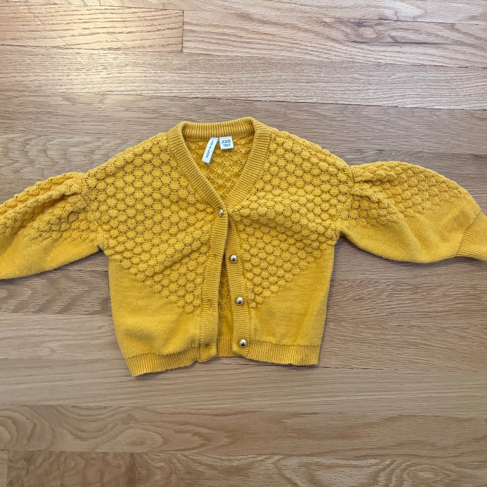 Janie and Jack yellow cardigan